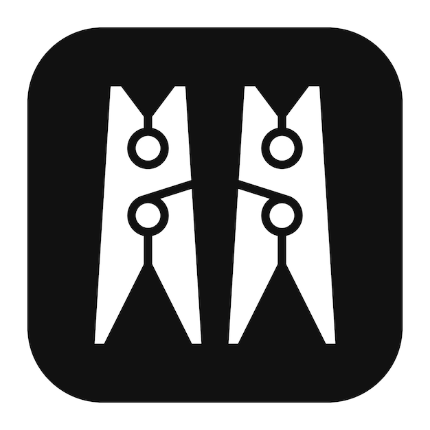 Ilustración vectorial de alfileres de ropa