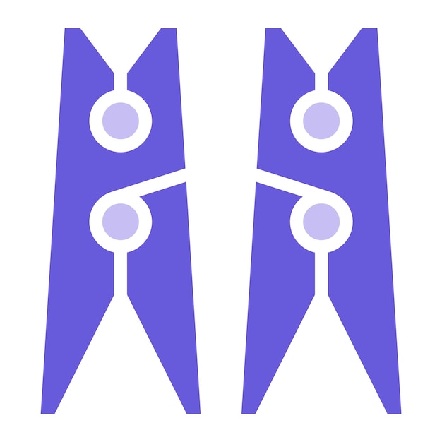 Ilustración vectorial de alfileres de ropa