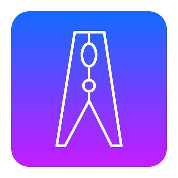 Ilustración vectorial de alfileres de ropa