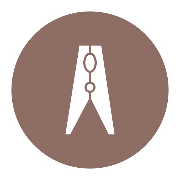 Ilustración vectorial de alfileres de ropa