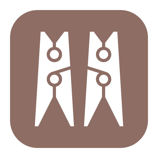 Ilustración vectorial de alfileres de ropa