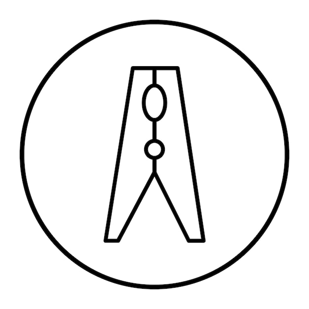 Ilustración vectorial de alfileres de ropa