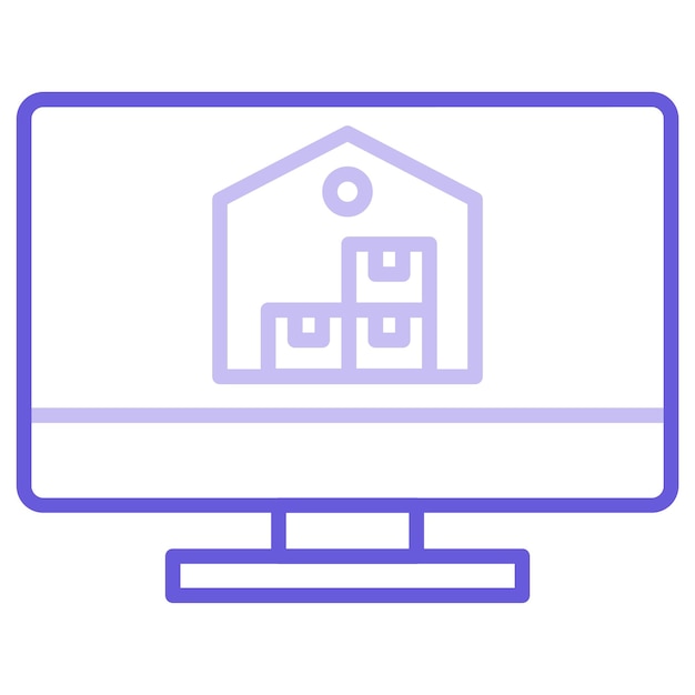 Ilustración vectorial del almacén en línea