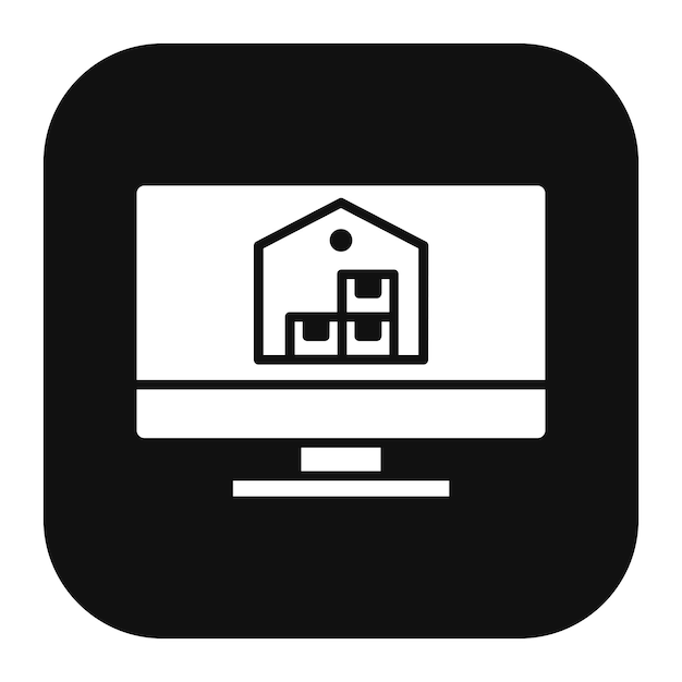 Ilustración vectorial del almacén en línea