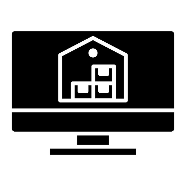 Ilustración vectorial del almacén en línea