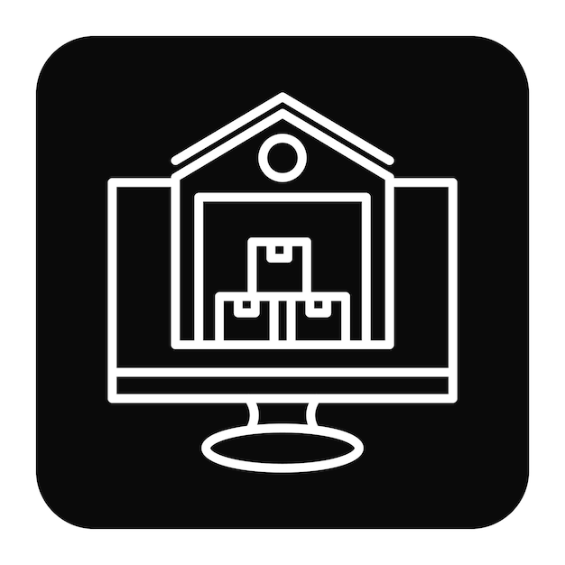 Ilustración vectorial del almacén en línea