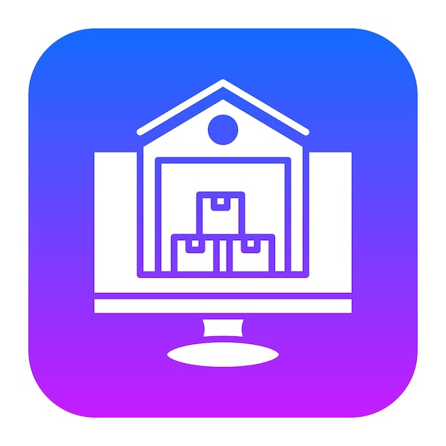 Ilustración vectorial del almacén en línea