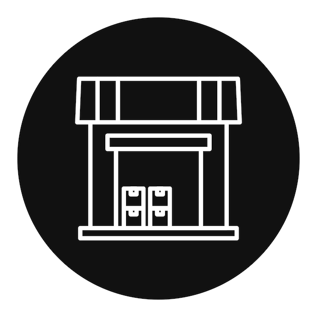 Ilustración vectorial del almacén