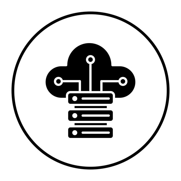 Ilustración vectorial de almacenamiento en la nube