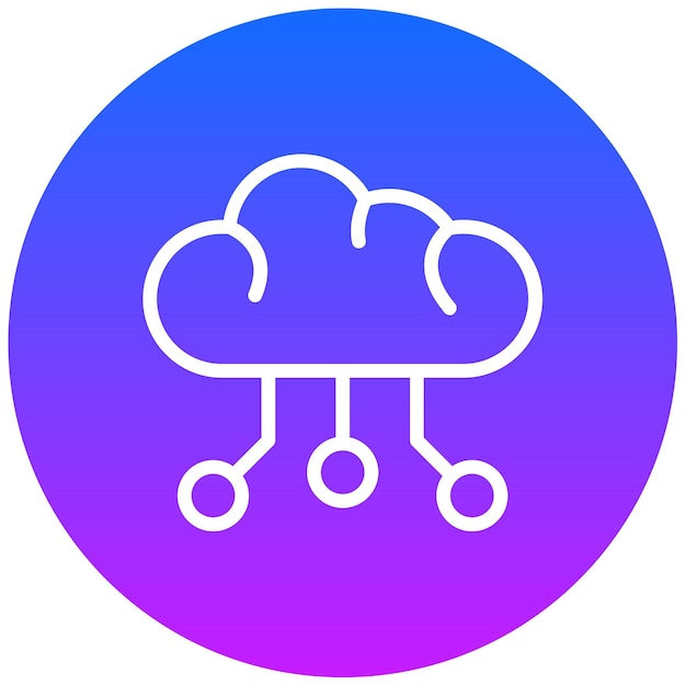 Ilustración vectorial de almacenamiento en la nube