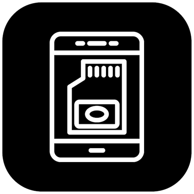 Ilustración vectorial de almacenamiento SD