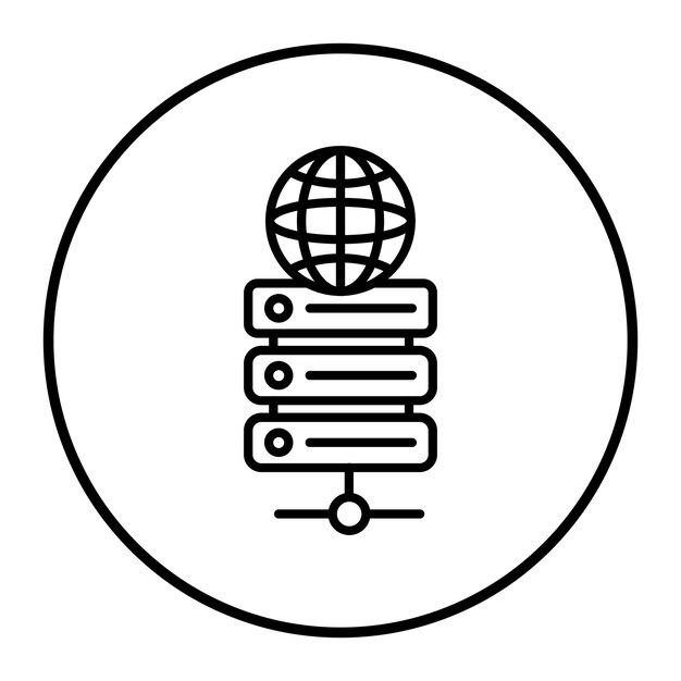 Ilustración vectorial de alojamiento web