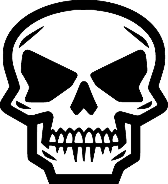 Ilustración vectorial de alta calidad del logotipo del cráneo ideal para el gráfico de la camiseta