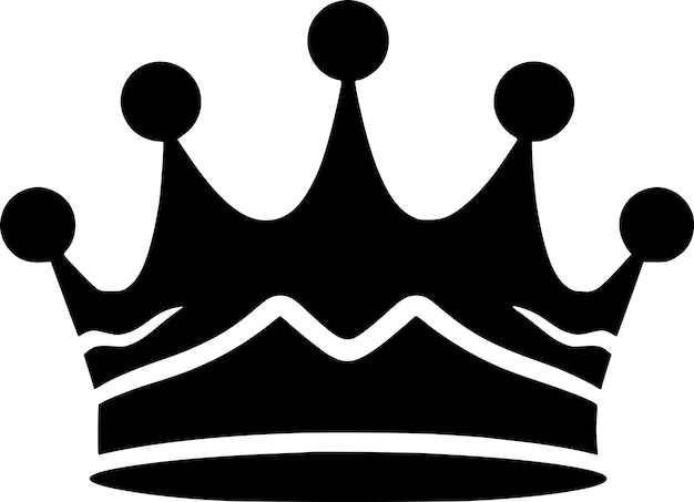 Ilustración vectorial de alta calidad del logotipo de Crown, ideal para el gráfico de camisetas
