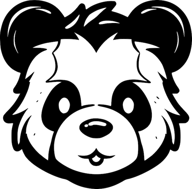 Ilustración vectorial de alta calidad del logotipo de Panda ideal para gráficos de camisetas