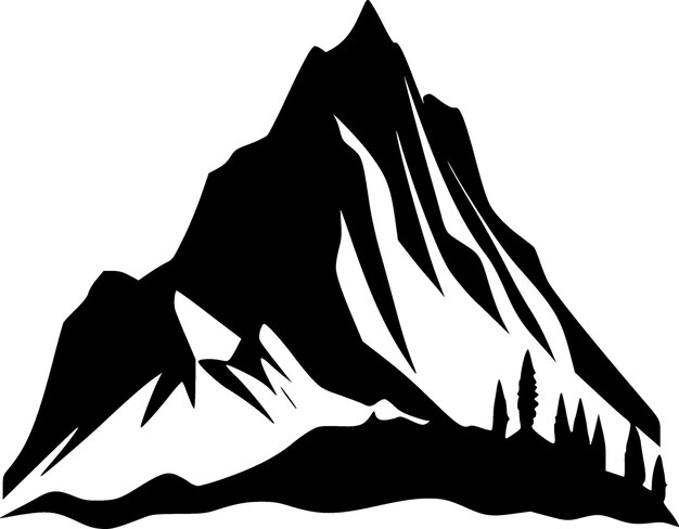 Vector ilustración vectorial de alta calidad de montaña para gráficos de camisetas