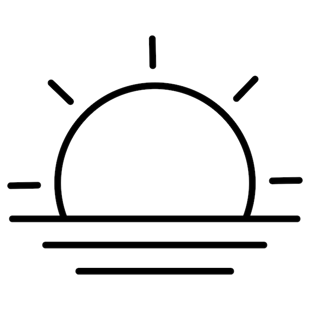 Ilustración vectorial del amanecer