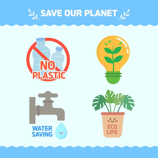 Ilustración vectorial ambiental del Día de la Tierra