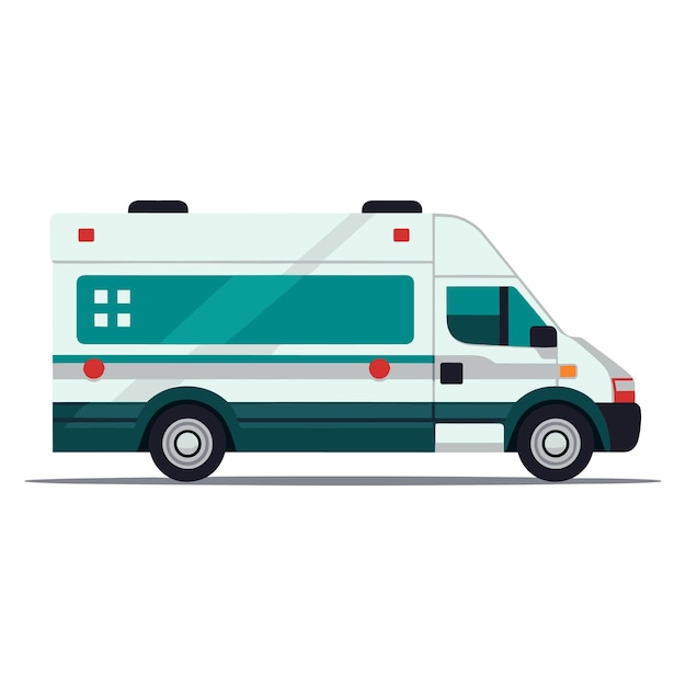 Vector ilustración vectorial de la ambulancia vehículo médico