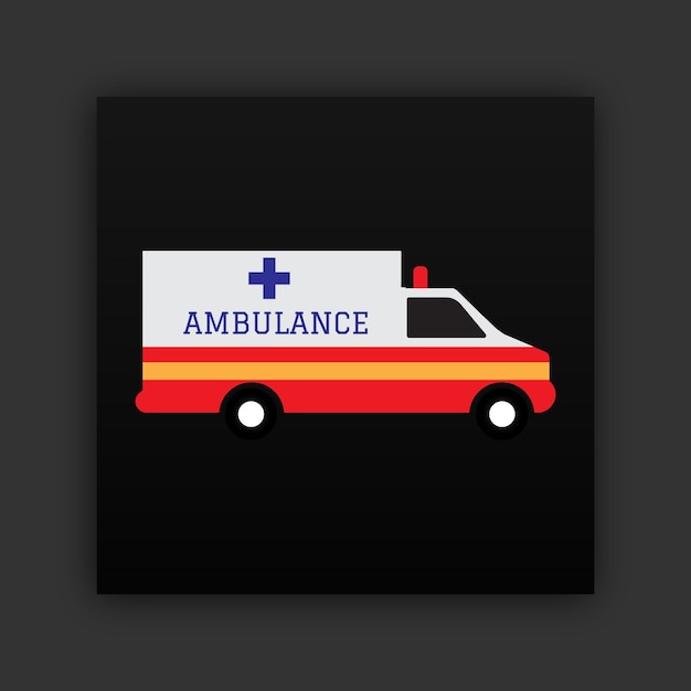 Vector ilustración vectorial de ambulancia