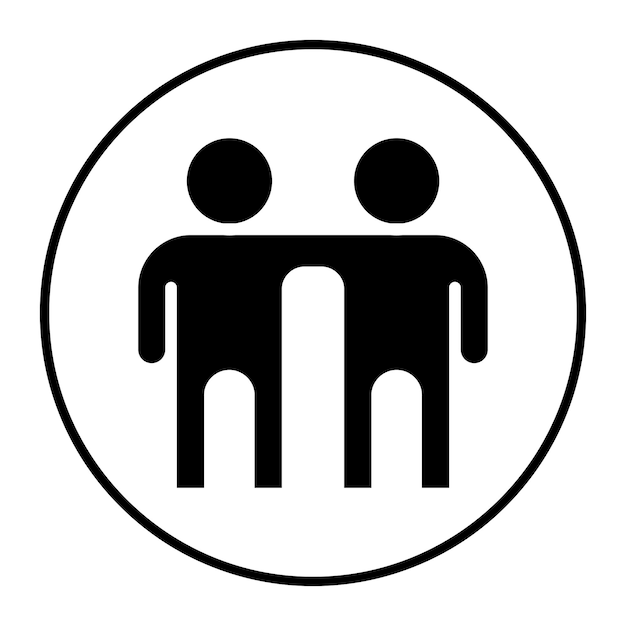 Ilustración vectorial de amigos de pie