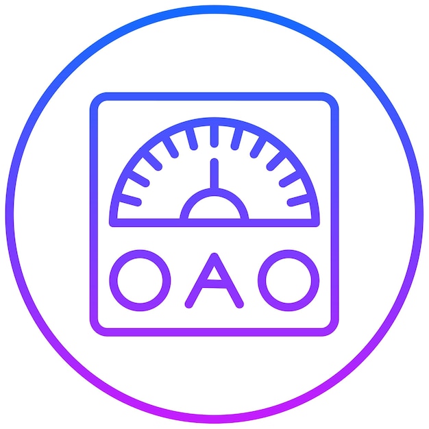Ilustración vectorial del amperímetro