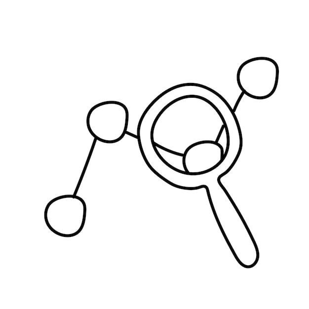 Ilustración vectorial de análisis en estilo doodle
