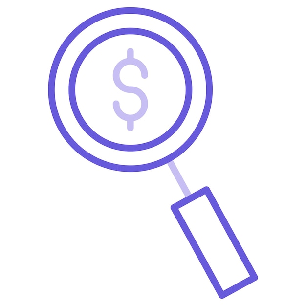 Ilustración vectorial de análisis forense de dinero