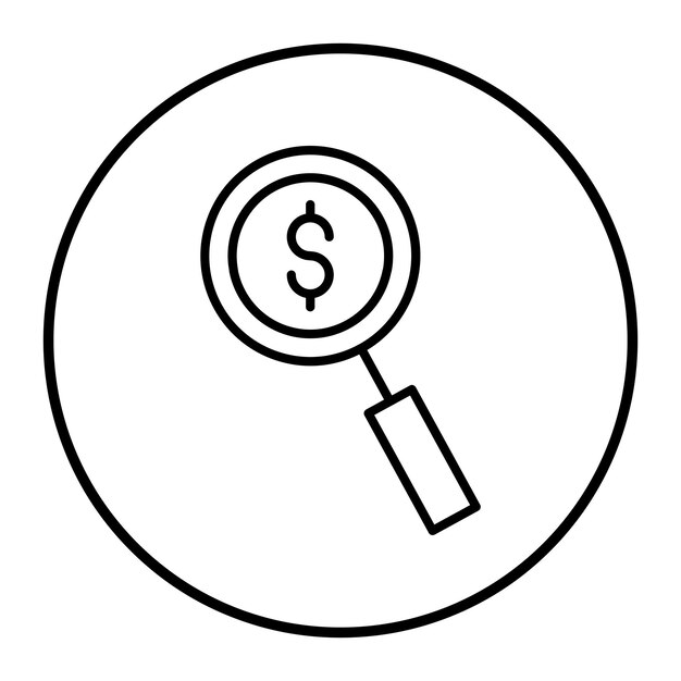 Vector ilustración vectorial de análisis forense de dinero