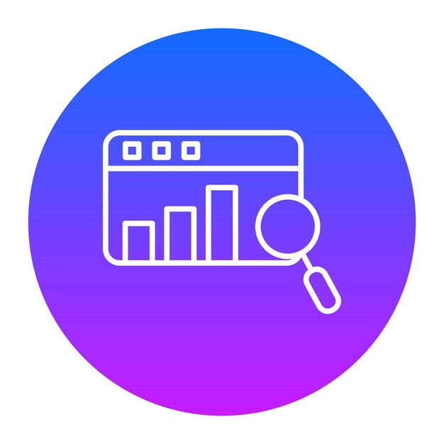 Ilustración vectorial de análisis de sitios web