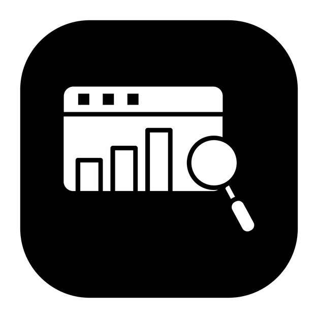 Ilustración vectorial de análisis de sitios web