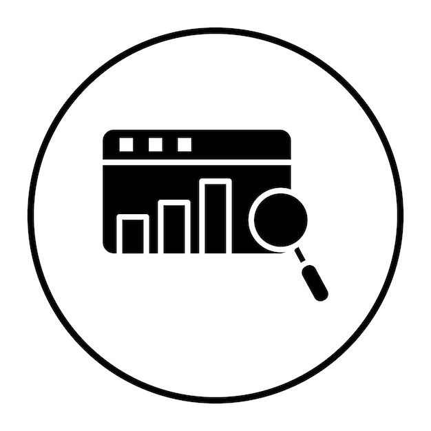 Ilustración vectorial de análisis de sitios web