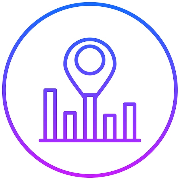 Ilustración vectorial de análisis de ubicación