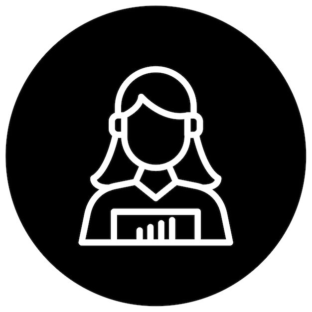 Ilustración vectorial de analista de investigación femenina