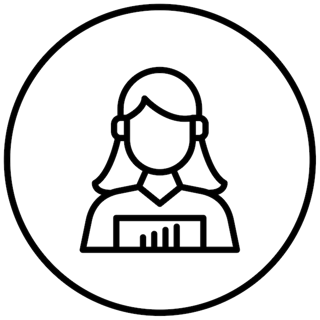 Ilustración vectorial de analista de investigación femenina