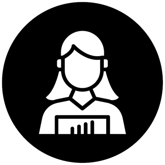 Ilustración vectorial de analista de investigación femenina