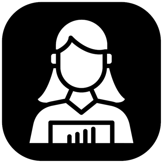 Ilustración vectorial de analista de investigación femenina