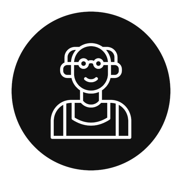 Ilustración vectorial del anciano