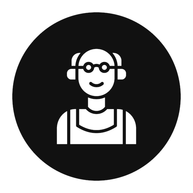 Ilustración vectorial del anciano