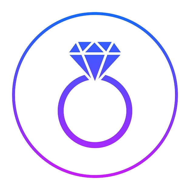 Ilustración vectorial del anillo de diamante