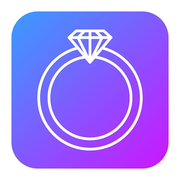 Ilustración vectorial del anillo de diamante