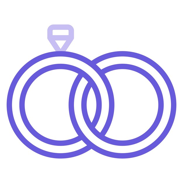 Ilustración vectorial de anillos de boda