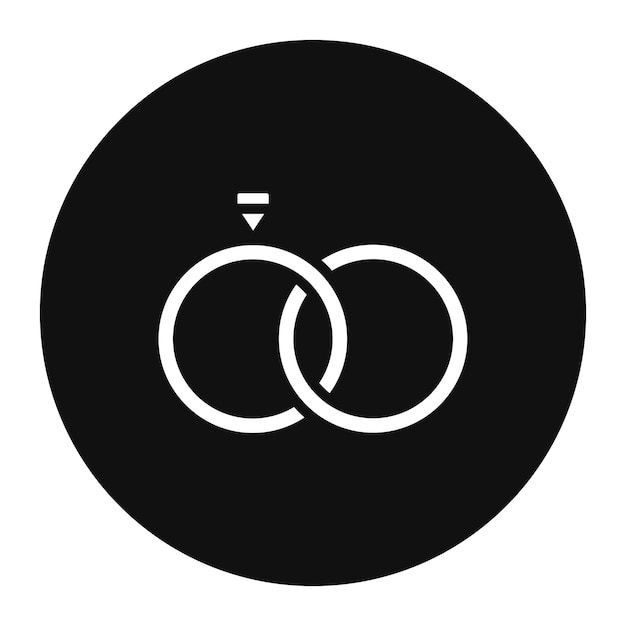 Ilustración vectorial de anillos de boda