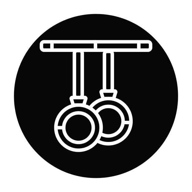 Ilustración vectorial de los anillos del gimnasio