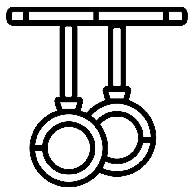 Ilustración vectorial de los anillos del gimnasio