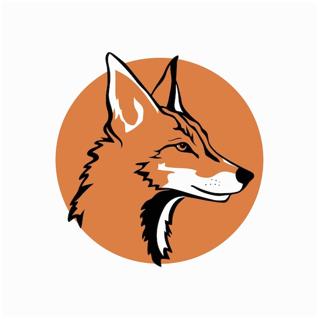 Ilustración vectorial de animales de dibujos animados de chacal de fondo blanco