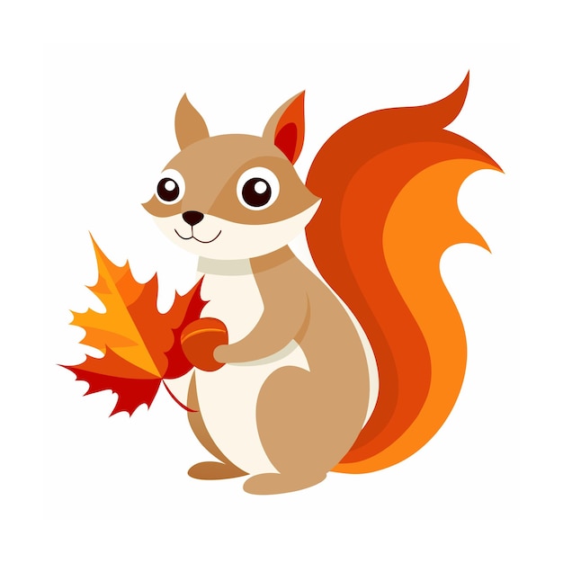 Ilustración vectorial de animales forestales