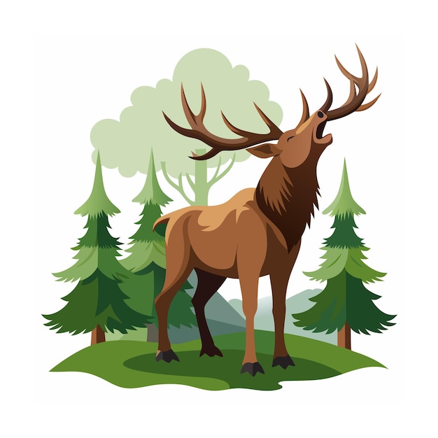 Ilustración vectorial de animales forestales