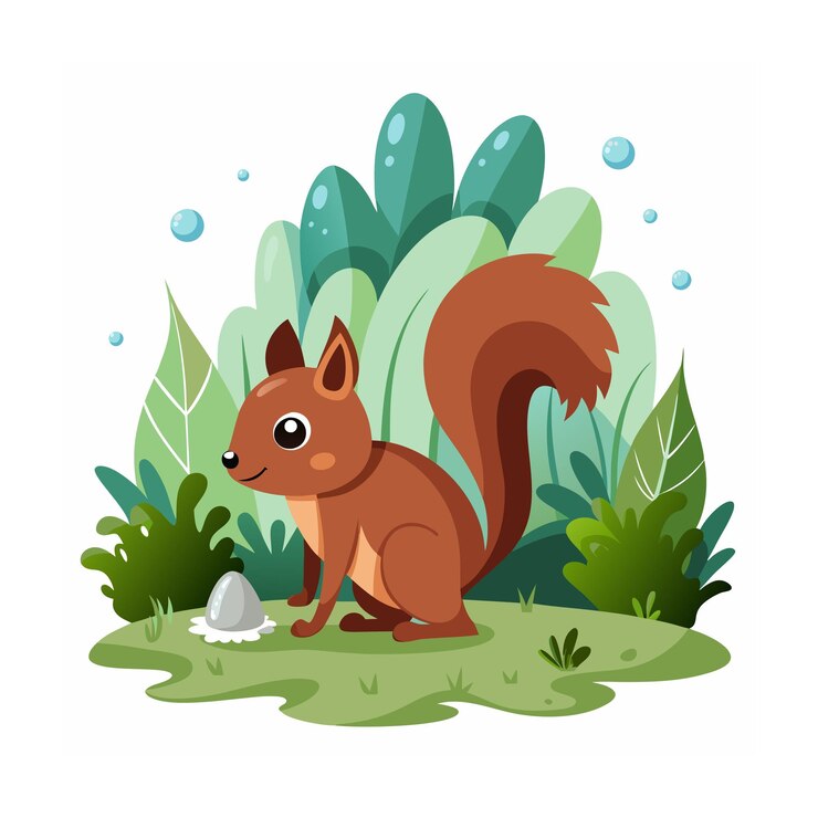 Vector ilustración vectorial de animales forestales