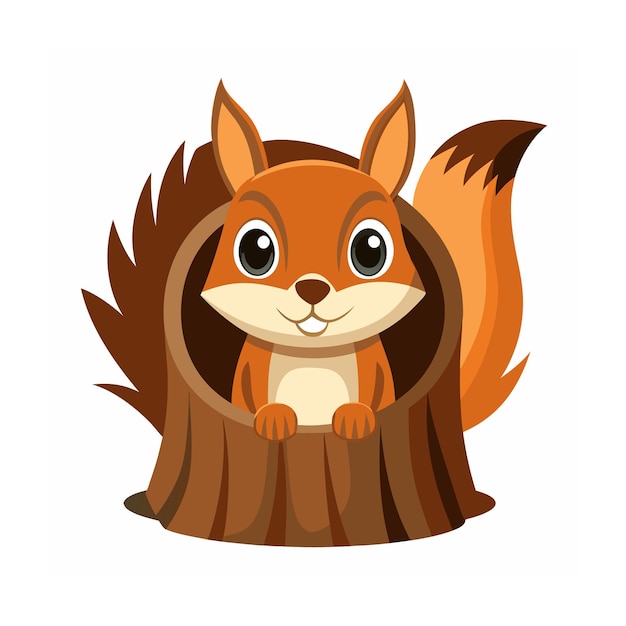 Ilustración vectorial de animales forestales